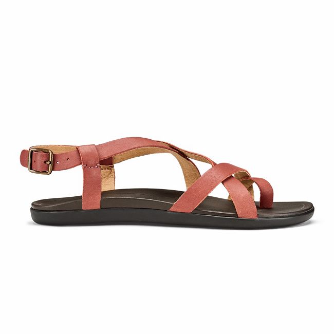 Olukai Women's Upena Sandal - Cedar Wood / Dark Java US958-607